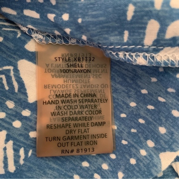 Plenty by Tracy Reese Concentric Circles Blouse 1X Off Shoulder - Picture 7 of 8